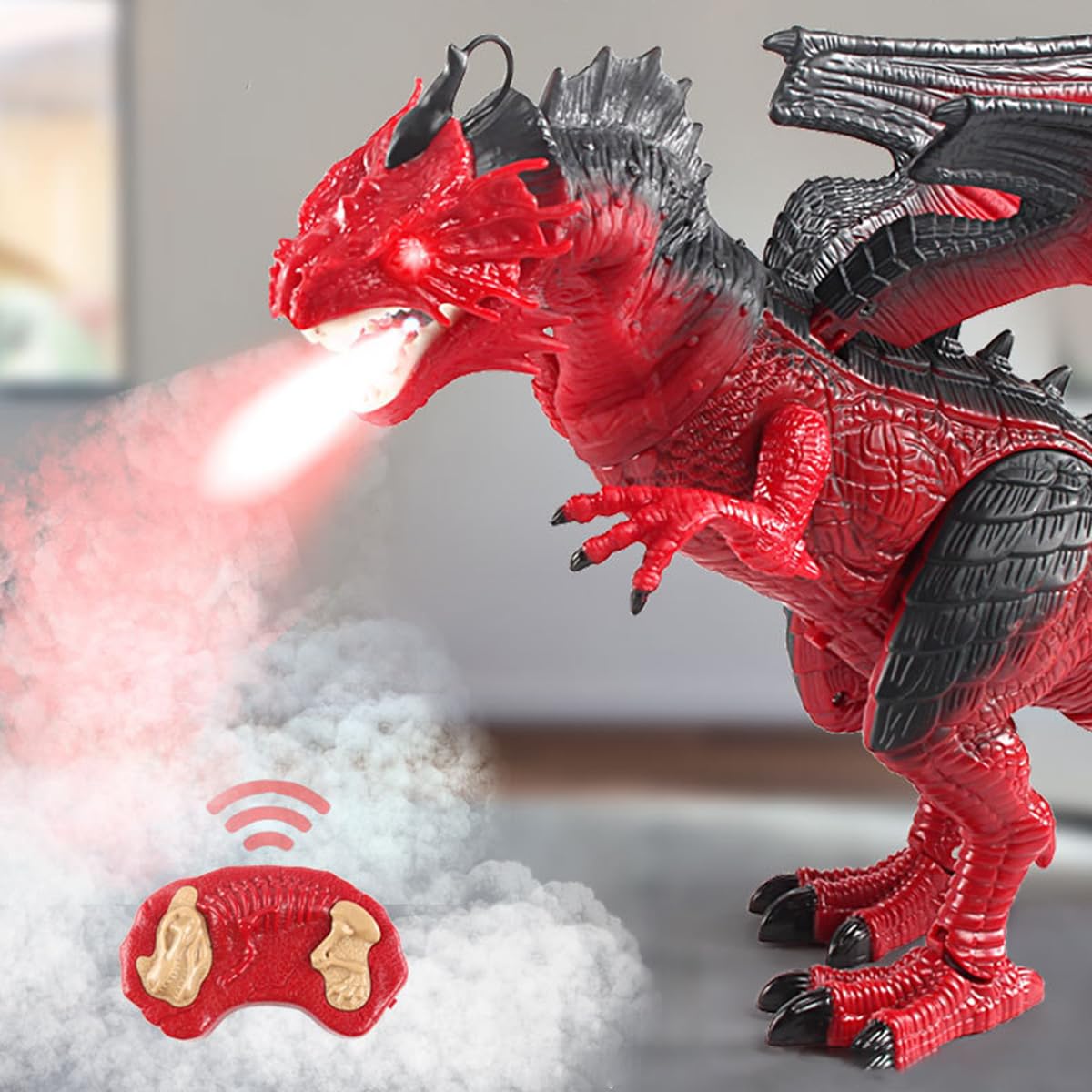 ECVV Fire Dinosaur Dragon Planet Remote Control R/C Walking